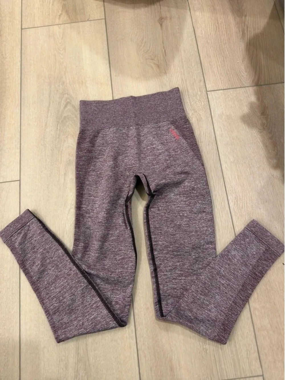 Gymshark Seamless High Waisted Marled Workout Leggings Burgundy Mauve Athletic